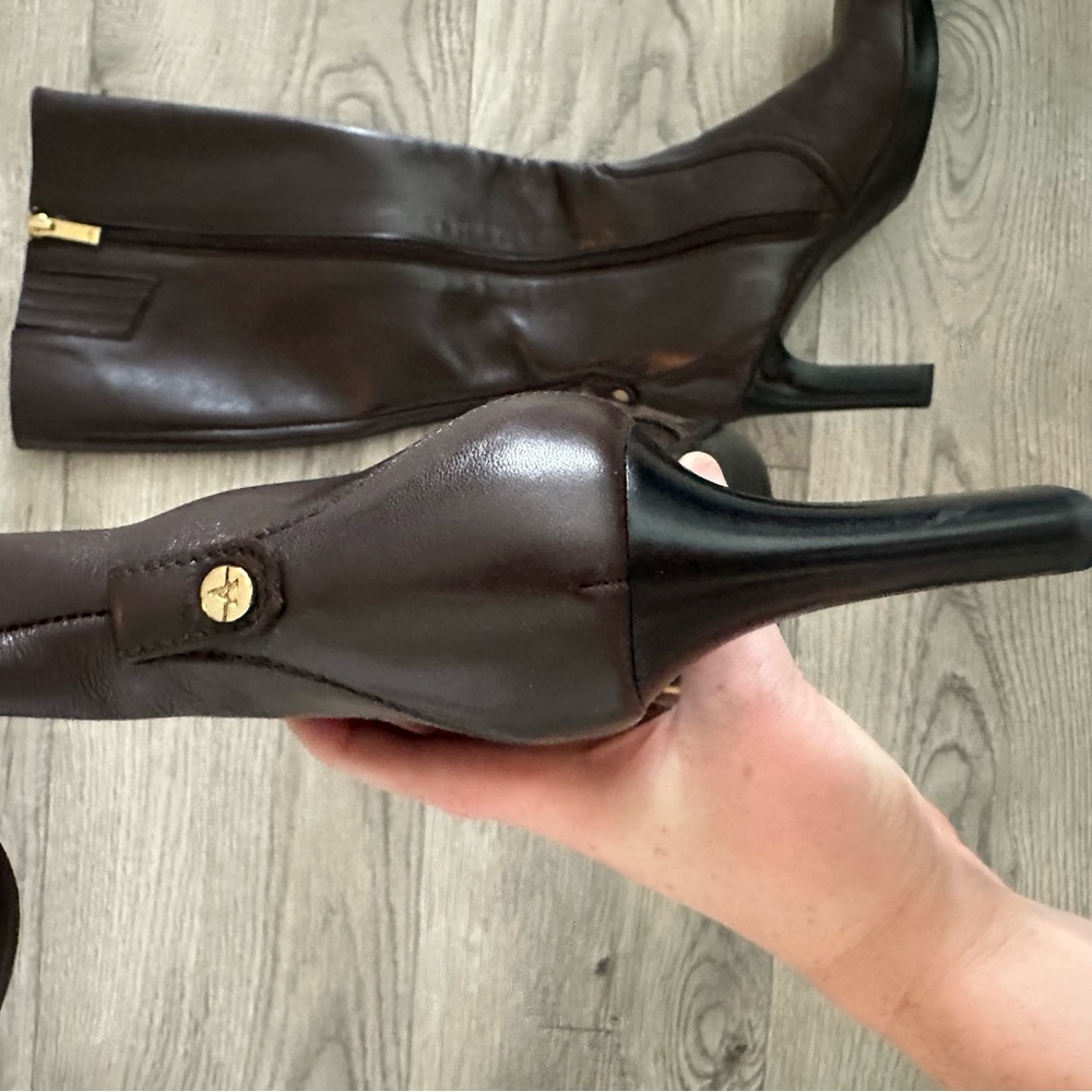 Aquatalia Tall Dark Brown Heeled Boots